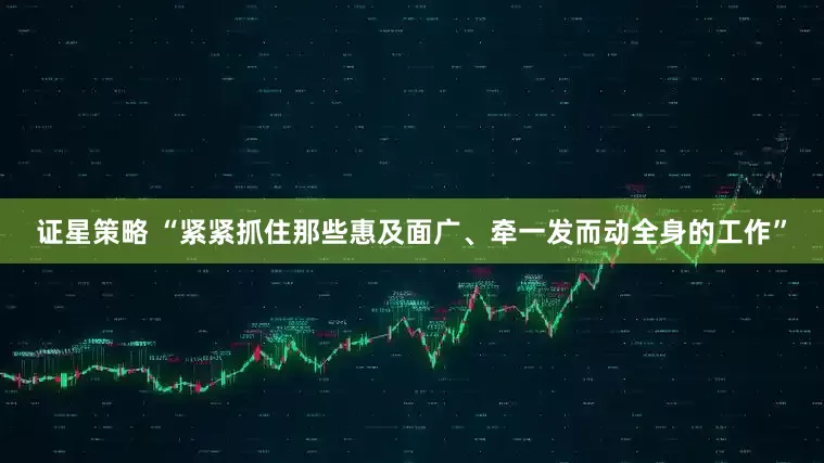证星策略 “紧紧抓住那些惠及面广、牵一发而动全身的工作”